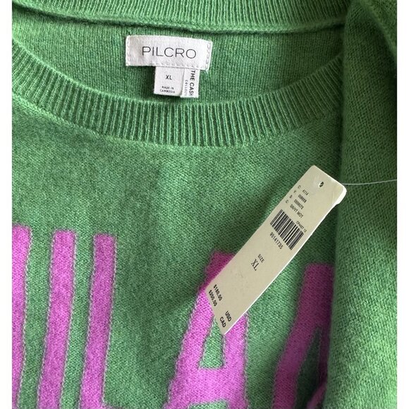 NWT Size XL -  Anthropologie 100% Cashmere Milan Sweater in Green (NWT US$ 180) - Picture 9 of 16